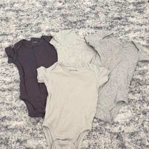 Carter's Gray and Charcoal Bodysuit Set